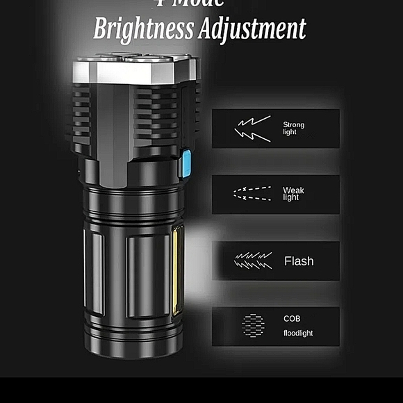 LED Flashlight, With USB Rechargeable Cable. - Picture 4 of 9